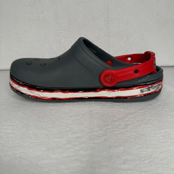 CROCS Clogs Classic Star Wars Kylo Ren Gray Red Slip-On Boys Size J 3 - Picture 4 of 11